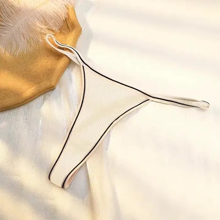 Sexy jednodielne nízke tangá bez švov z antibakteriálnej bavlny pre ženy