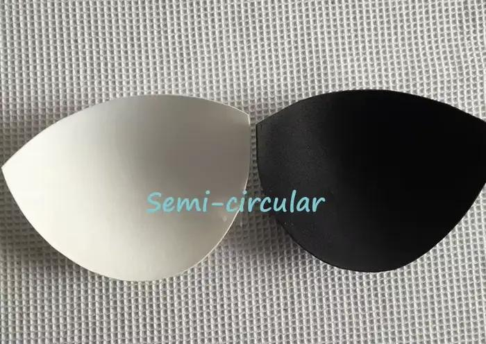 Coussinet de soutien-gorge de poitrine semi-circulaire blanc, noir, couleur peau, coussinet d'insertion d'accessoires de bricolage