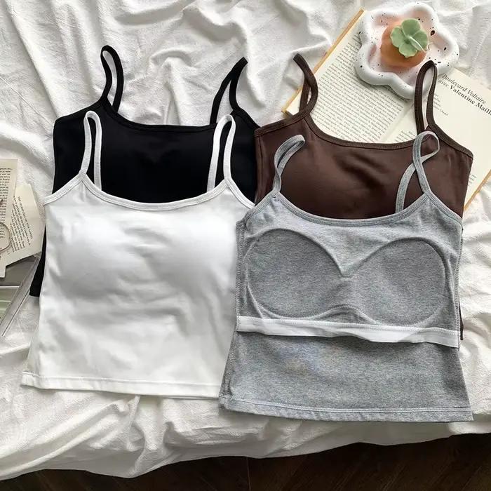 Haut sans manches avec soutien-gorge intégré, doublure de soutien-gorge, soutien-gorge sans manches