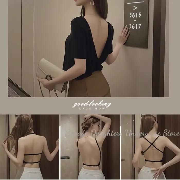 Soutien-gorge invisible pour femme, décolleté plongeant en U profond, dos nu, pour robes, lingerie sexy avec bretelles transparentes, push-up, sous-vêtements sans bretelles