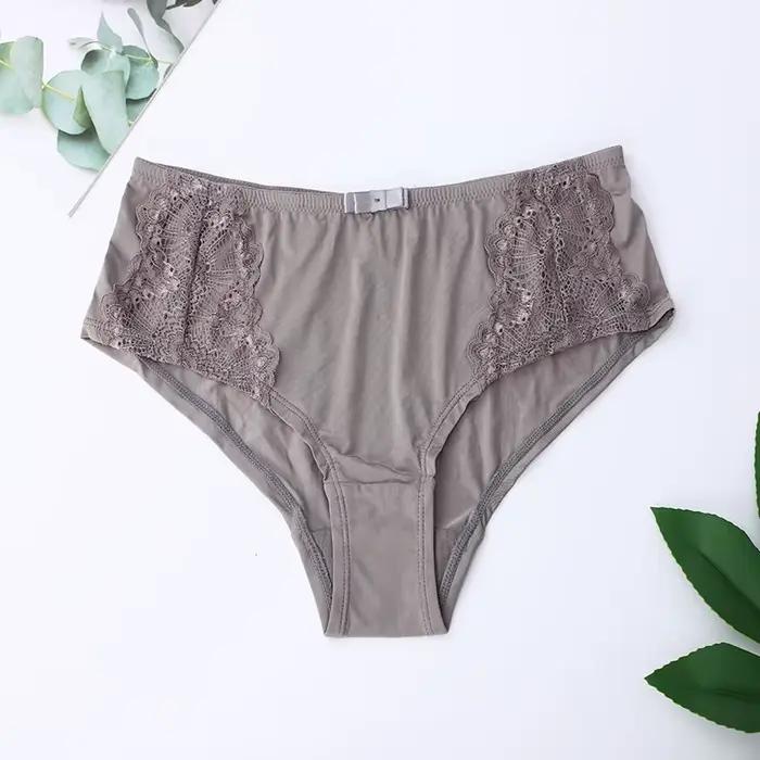 Sexy femmes culottes femme caleçons culottes couleur unie femmes dentelle pour femmes slips sous-vêtements taille moyenne Pantys Lingerie 1 PC