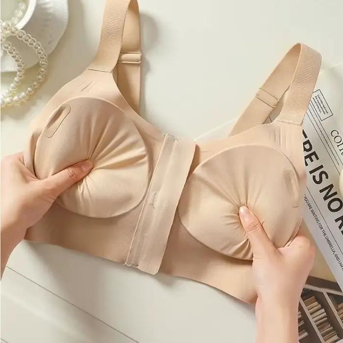 Soutien-gorge à fermeture éclair avant pour petite poitrine, rembourrage le plus épais de 12 cm - Rehausse et améliore, anti-affaissement, invisible et sans couture pour hauts ajustés