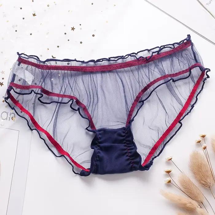 Ženský jemný boxer Sexy osobná transparentná viacfarebná nohavička pre ženy intímne slipy ženská bielizeň