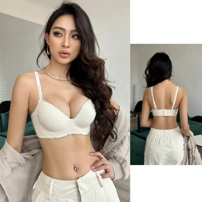 Soutien-gorge Push Up pour petits seins, sans rembourrage, Anti-affaissement, mode Sport, Lingerie épaisse rembourrée, bretelles réglables, sous-vêtements rassemblés