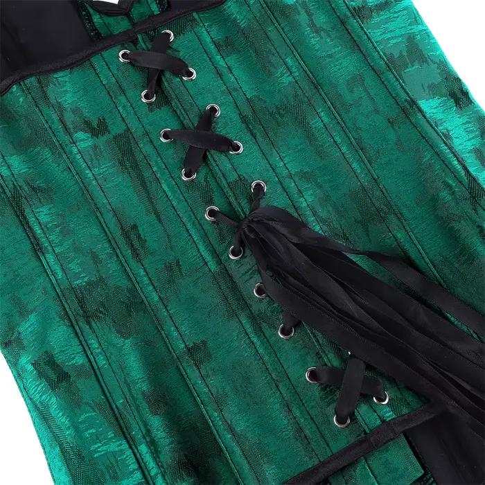Corset Bustier pour femmes fleur à lacets Bustiers surbuste décontracté Jacquard Korsett Costume de la Renaissance médiévale tenues Steampunk