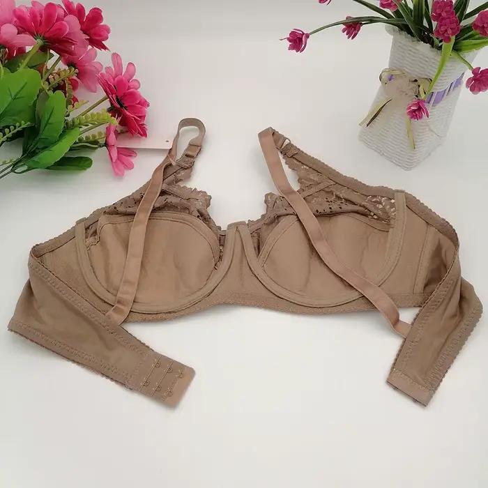 Soutien-gorge push up en V profond pour femmes, lingerie en dentelle, sous-vêtements en coton, mode française, classique et sexy, grande taille, 75B, 80B, 85C, 90D, 100D, C17