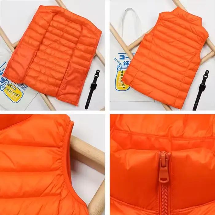 Veste sans manches en polyester drap fin avec duvet de canard blanc pour femmes occasions automne hiver élégance et chaleur