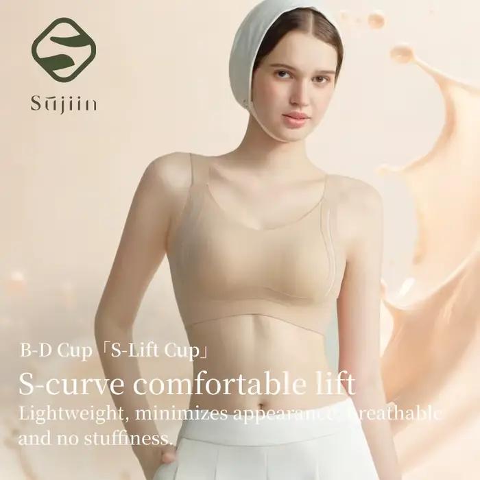 SUJIIN Soutien-gorge minimisateur grande taille pour femme, sans armatures, push-up, anti-affaissement, sans coutures, pour poitrines généreuses, été XM092