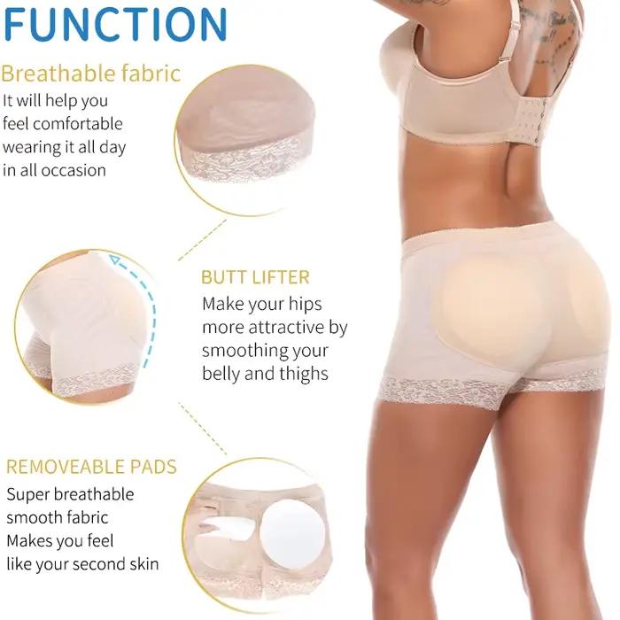 Miss Moly Booty rehausseur de hanche Invisible bout à bout Shaper rembourrage culotte Push Up bas Boyshorts Sexy Shapewear culotte