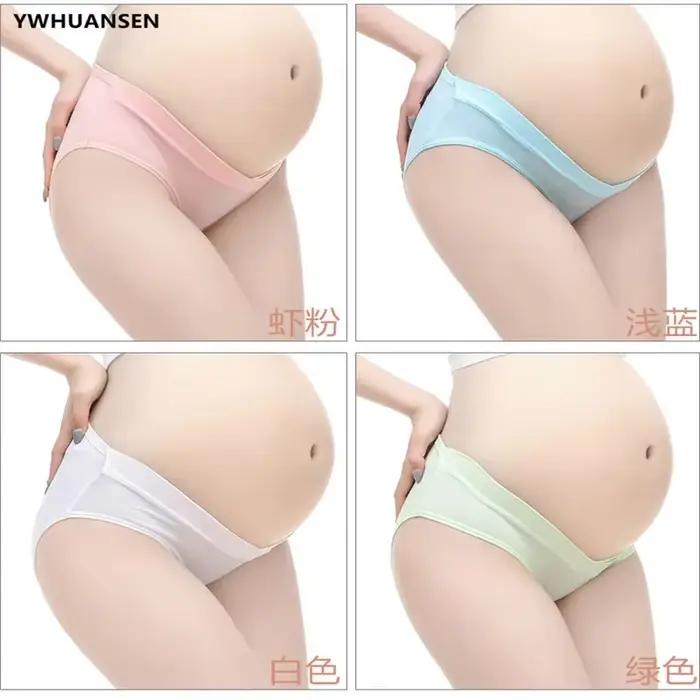 Sous-vêtements de maternité en coton pour femmes enceintes, culotte post-partum sous bosse, culotte de soutien du ventre douce en forme de V, respirante