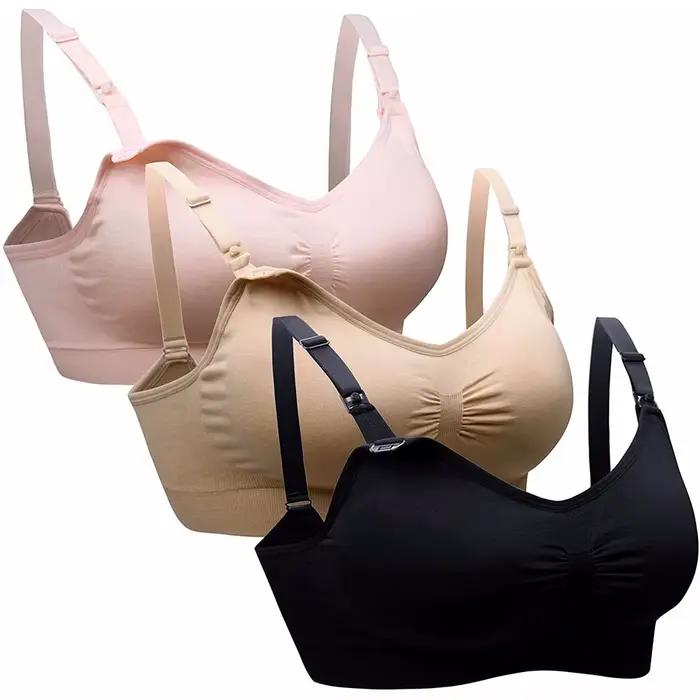 Soutien-gorge d'allaitement sans armatures, soutien-gorge de maternité respirant anti-affaissement pour femmes enceintes, soutien-gorge d'allaitement de haute qualité grande taille