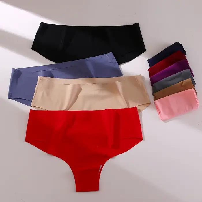BZEL-Culotte sans couture pour femme, sous-vêtement féminin, lingerie solide, grande taille, média