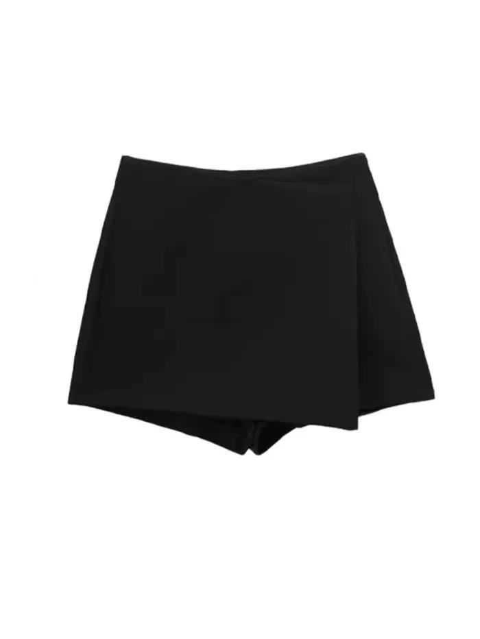 Dámske módne pareo asymetrické šortky sukne Vintage vysoký pás bočný zips žena sukňa