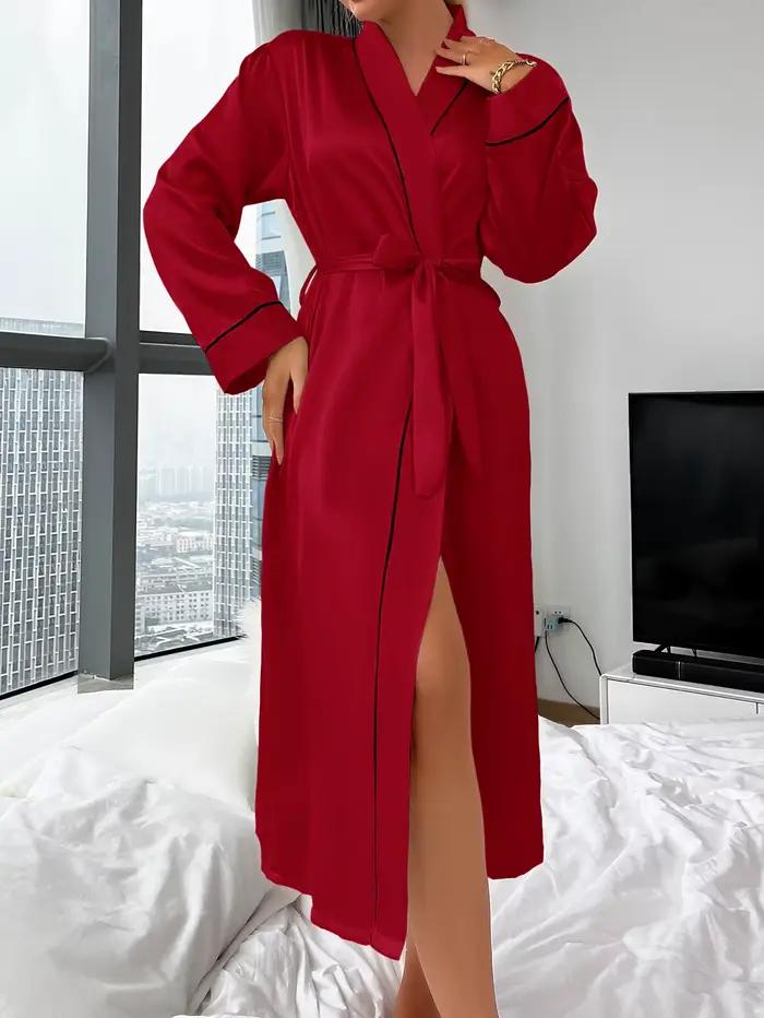 Chemise de nuit longue d'été fine, mode Simple, vêtements de maison pour dames, Cardigan Sexy, peignoir