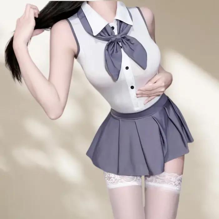 Body Lingerie Sexy et Mignonne Style Pure Désir, Tenue d'Étudiante Passionnée, Vêtements Séduisants pour Femme, Uniformes Non Dévoilants