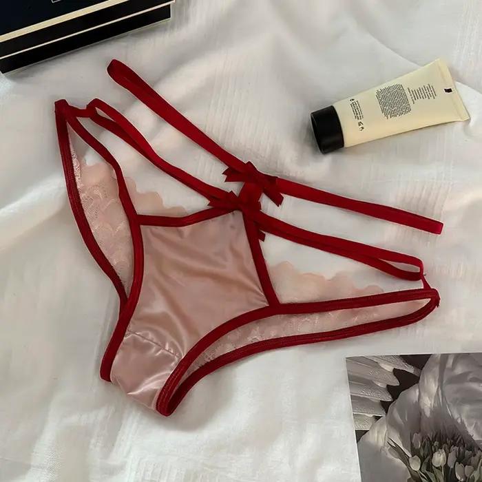 Culottes en Satin pour femmes, Lingerie couleur, sous-vêtements Sexy pour femmes