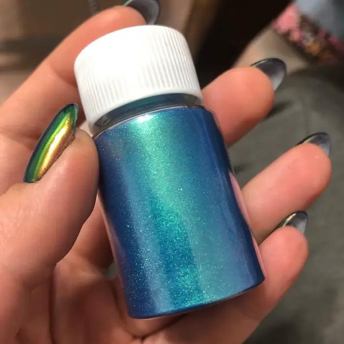 10g chameleónová Mica perleť na nechty trblietky prášok vysoký lesk neónový