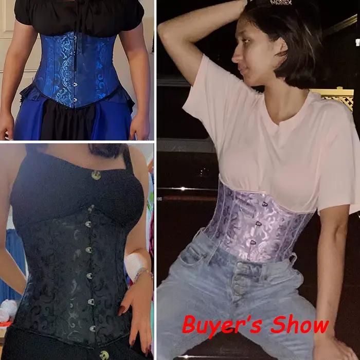 Kostic pod prsia Floral Push Up bez kostice Bustier Gotický Korset pre ženy s predným zapínaním Busk Gorset Korse Sexy