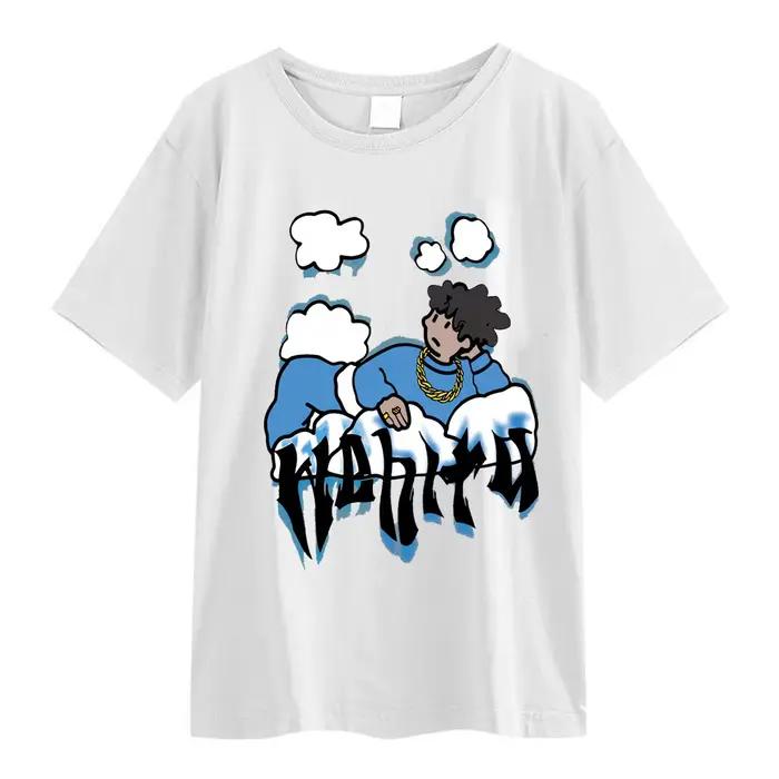 Harajuku oblaky Anime chlapec potlač high street tričká pre mužov Cool Hip Hop oversized voľné ležérne 10