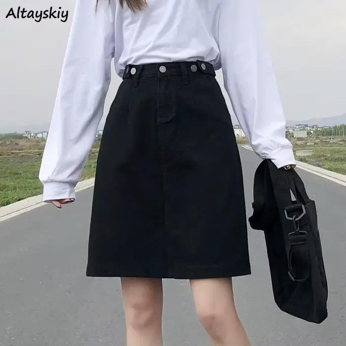 Džínsová vintage sukňa pre ženy