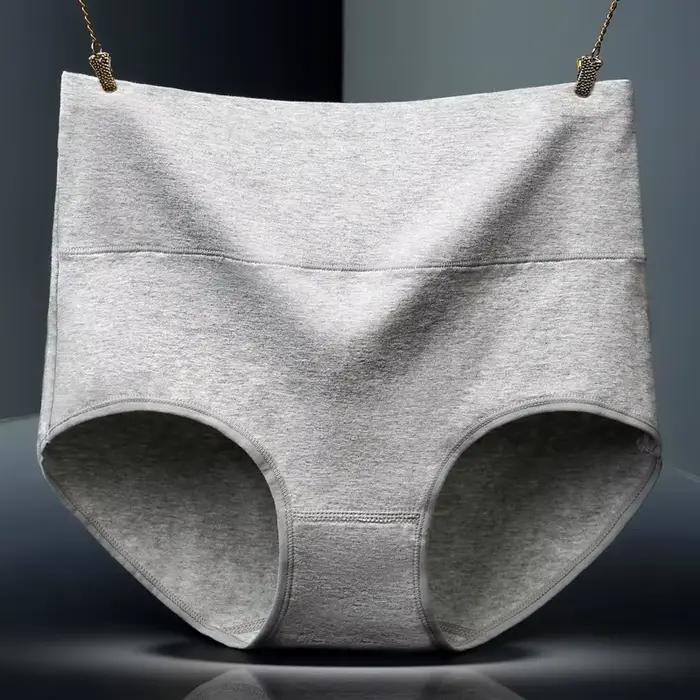 Culottes pour femmes slips de mise en forme abdominale sous-vêtements en coton grande taille taille haute sous-vêtements dames couleur unie Lingeries Sexy doux