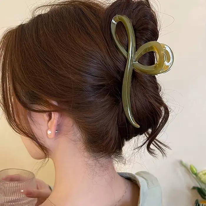 Elegantná spona do vlasov s mašľou v želé farbe pre ženy a dievčatá