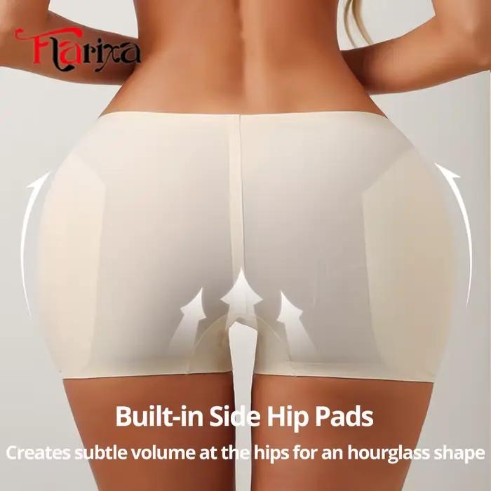 Flarixa coussinets de hanche Shapewear culottes bout à bout Shaper ventre contrôle sous-vêtements boxeurs améliorer les fesses modélisation Shorts glace soie