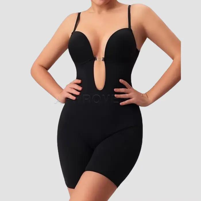 Barboteuses sexy à armatures pour femmes, vêtements de sport à dos bas, body shapers décontractés, combinaison corsage commandée avec refet utilisation pour la fête