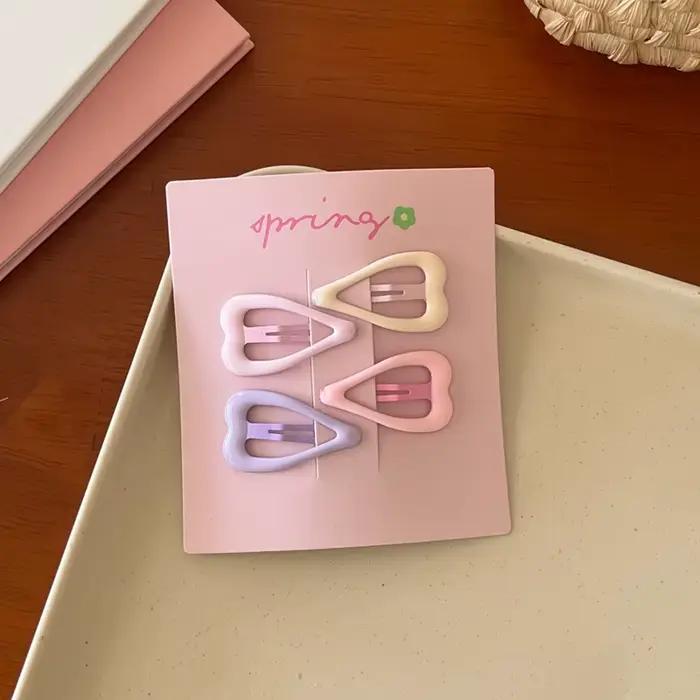 Mini farebné geometrické sponky do vlasov pre dievčatá
