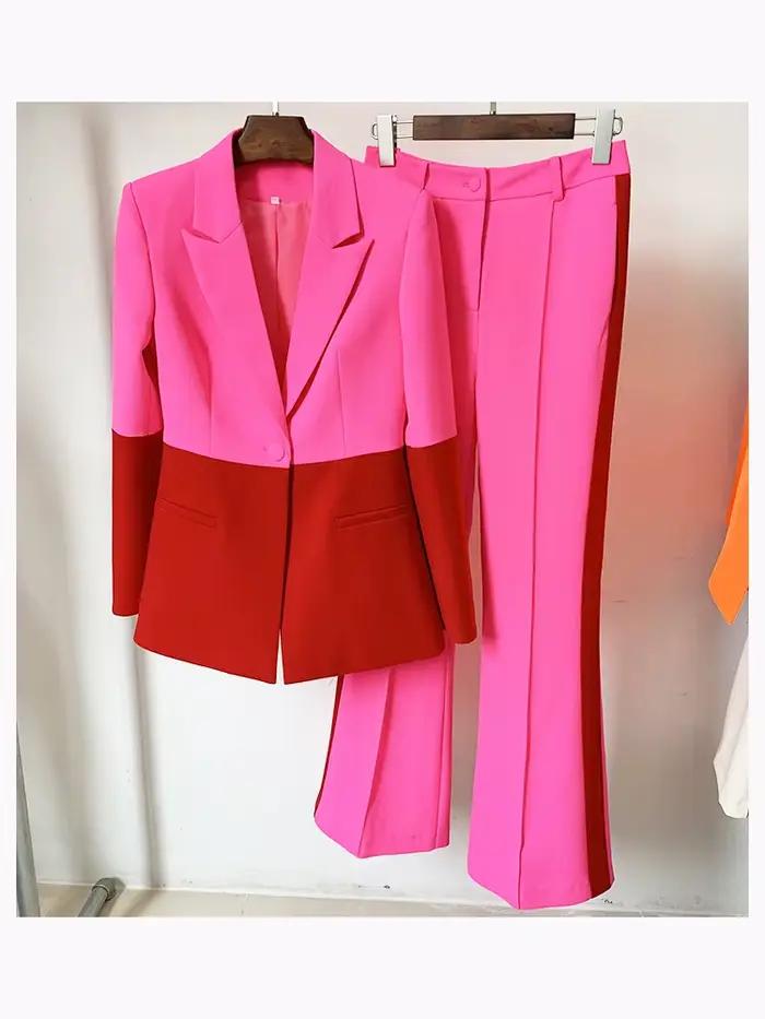Costume deux pièces high street pour femme, élégant et confortable, idéal pour le bureau et les occasions spéciales