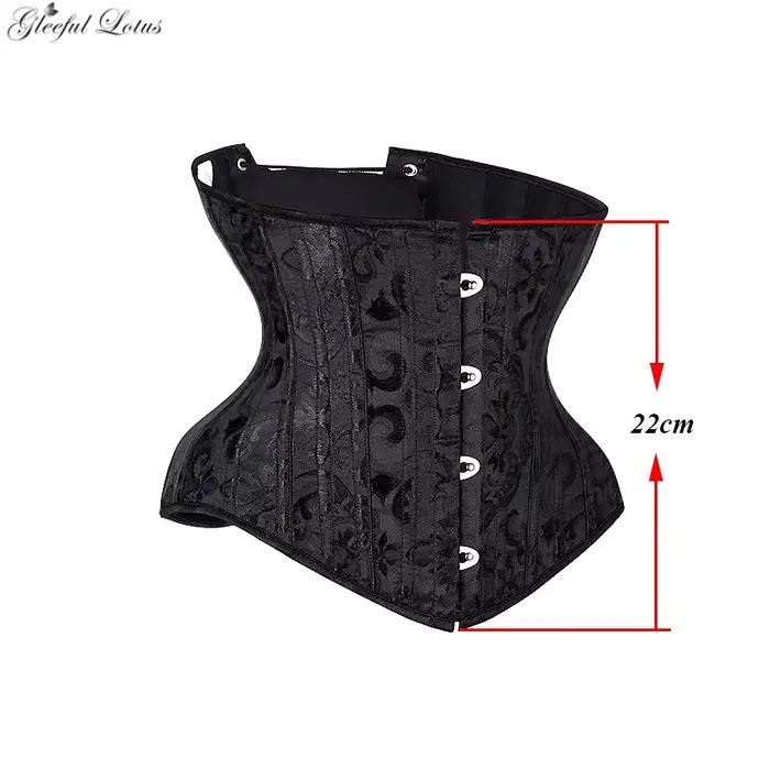 Corset Gothique à Lacets Sexy sous-Buste et à Ossature d'Acier, Gaine Amincissante, Entraîneur de Taille pour Femme