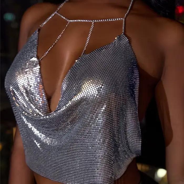 Dámsky crop top s odhaleným chrbtom