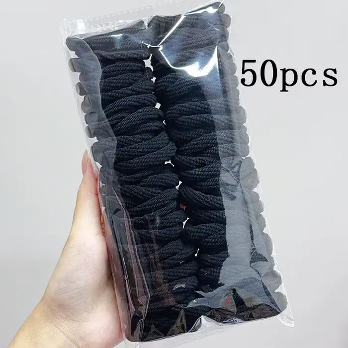 Sada 50 farebných bezšvových gumičiek do vlasov pre ženy a dievčatá