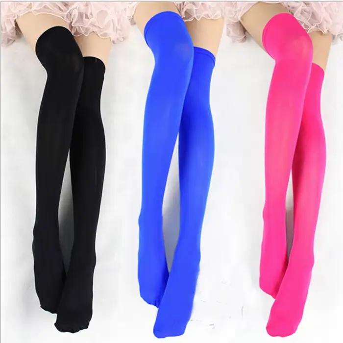 Bas opaques en nylon pour femmes, 18 couleurs, pour écolière, costume de cosplay d'halloween, accessoire de fête, livraison directe