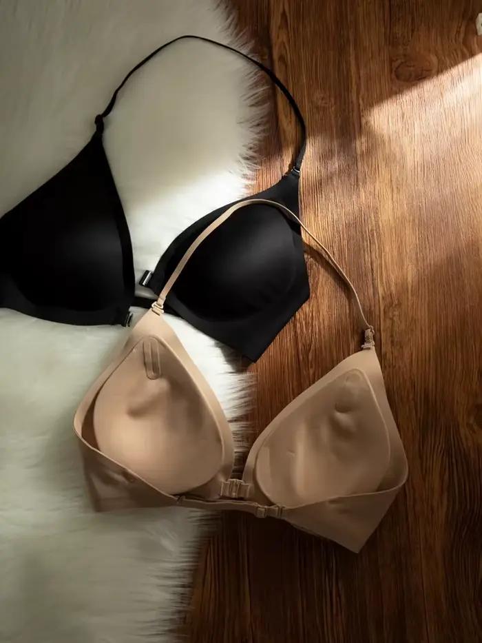 Soutien-gorge Halter d'été fin et respirant pour femme, dos nu, lingerie push-up, anti-affaissement, avec maintien latéral, tailles 32-38