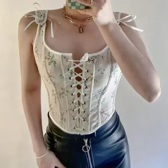 Corset Lolita élégant pour soirée, haut Bustier rétro, Lingerie Sexy, Bandage amincissant, sous le buste, vêtements de rue