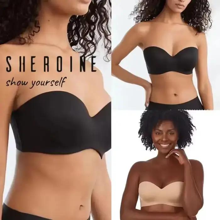 Soutien-gorge sans bretelles multi-voies antidérapant, soutien complet, Bandeau Convertible, Invisible, à armatures, taille B-G, sous-vêtements à grande tasse