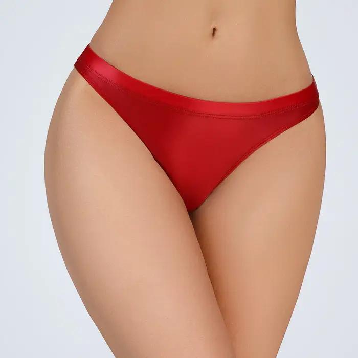 Culotte brillante transparente pour femmes, sous-vêtements transparents sans couture, soie extensible, brillant, lisse, taille basse, string, Lingerie porno