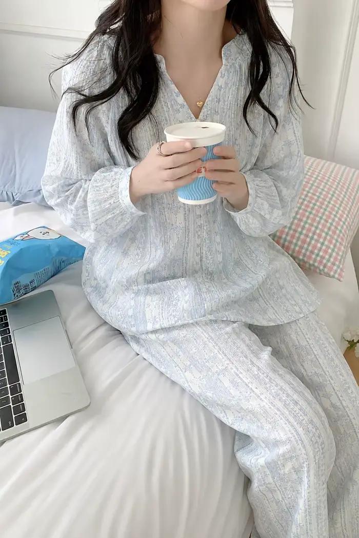 Ensemble de pyjamas d'été pour femmes, simple et confortable, pyjamas décontractés amples, vêtements de détente