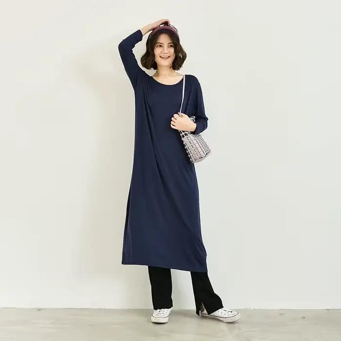 Nouvelle Robe de Nuit en Coton pour Femme, Manches Longues, Printemps-Été, Chemise de Nuit à Porter à l'extérieur