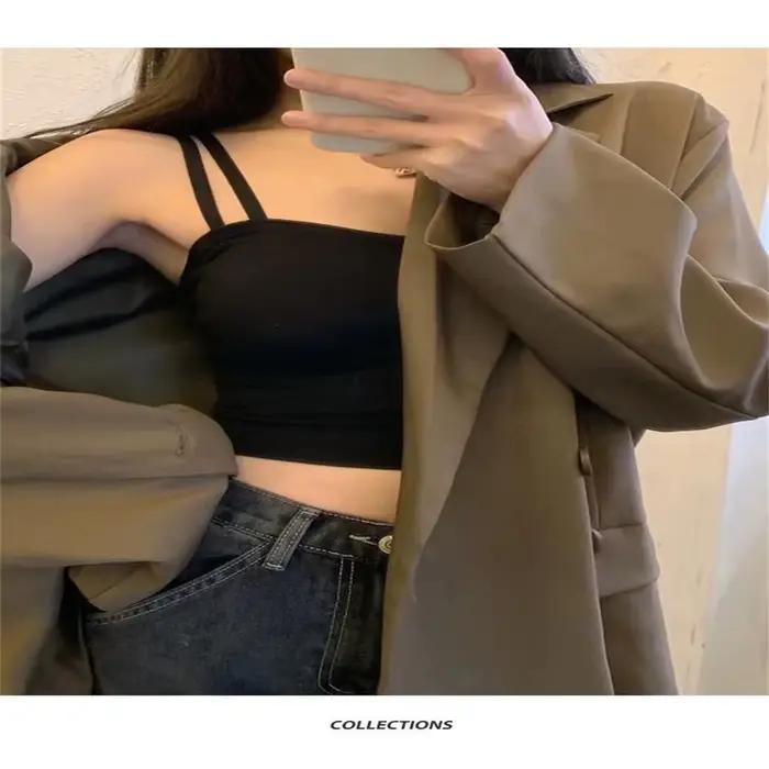 Soutien-gorge tubulaire en coton pour femmes, sous-vêtements à bretelles, beau haut précieux, soutien-gorge confortable sans couture, soutien-gorge de sport féminin, Y-Top