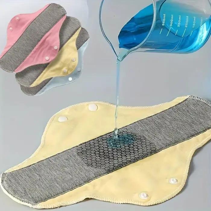 1/3/6 pièces Culottes absorbantes réutilisables en coton pour adultes, protège-slips, serviettes hygiéniques féminines, pour les règles et la prévention des fuites urinaires chez les personnes âgées