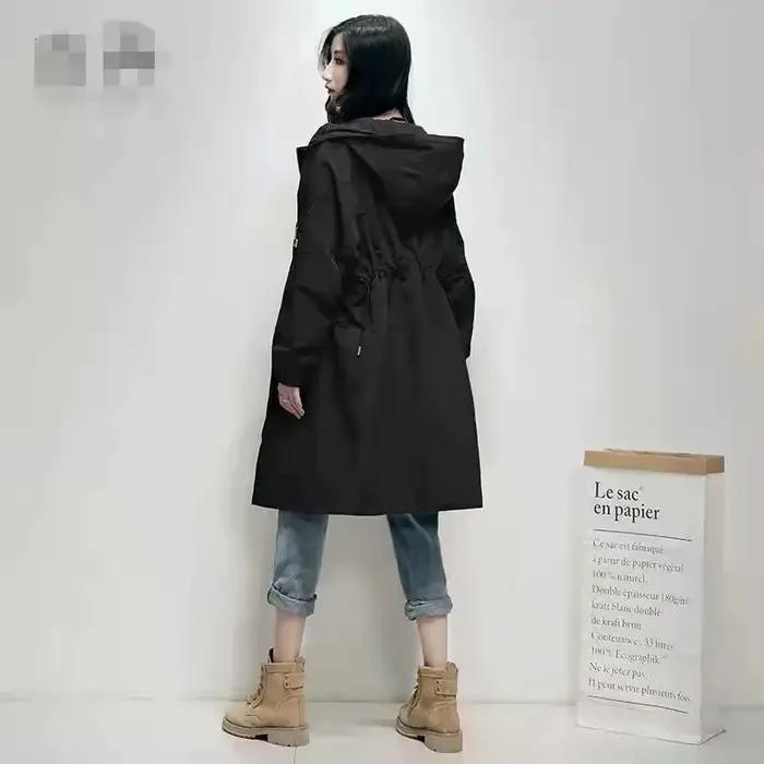 Dlhý vyšívaný vetrovka pre ženy