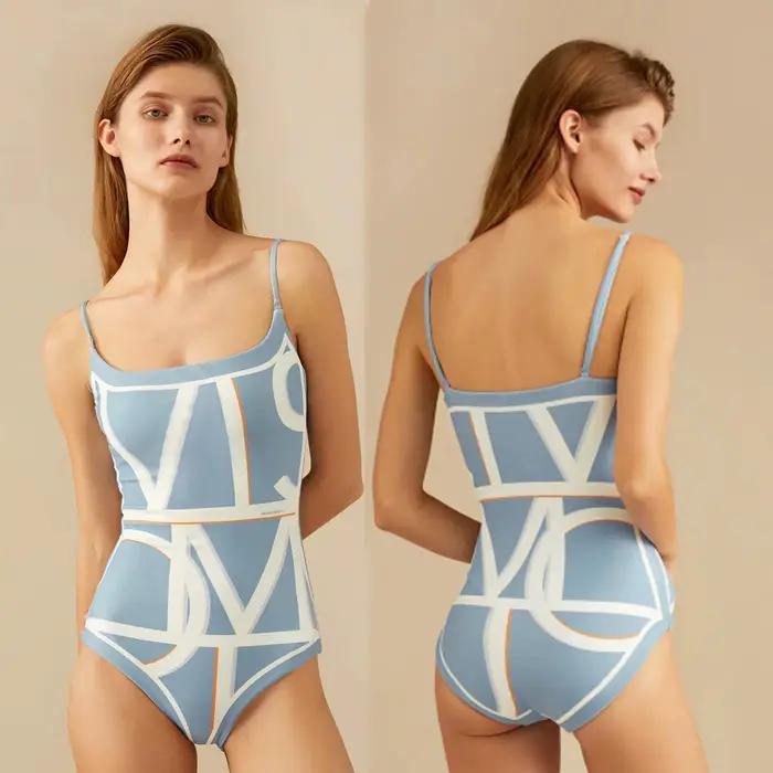 Maillot de bain une pièce tubulaire bustier en polyester coton elasthanne pour femmes occasions estivales nage baignade plage