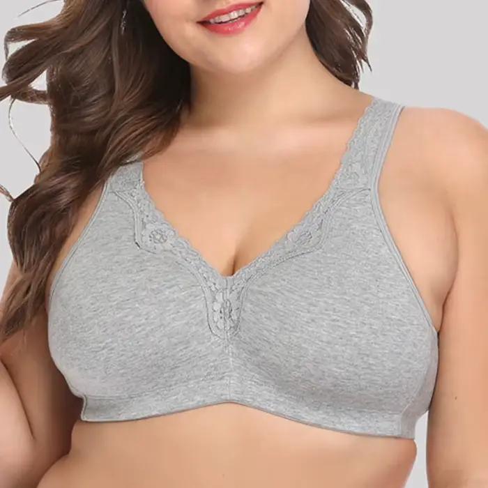 Soutiens-gorge pour femmes sans fil couverture complète soutiens-gorge soutien Lingerie T-shirt soutien-gorge BH hauts grande taille B C D DD E F G tasse