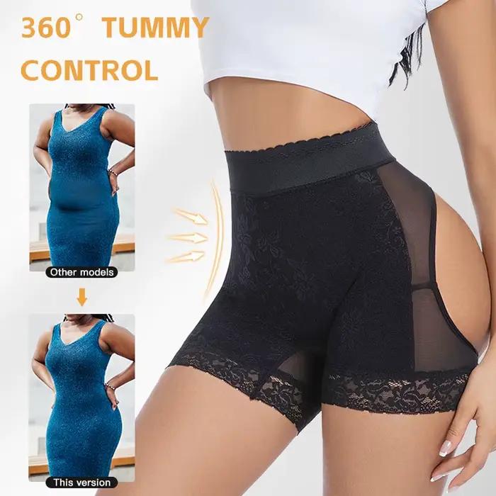 Femmes fesse ouvert hanche butin Shorts dentelle bout à bout Shaper culotte corps Shaper mariage pantalon sous-vêtements femme cul Push Up culotte