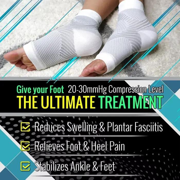 Attelle de fasciite plantaire, 1 paire, chaussettes de Compression nocturne, Supports de talon pour la douleur au talon, Support de fasciite plantaire, attelles de pied