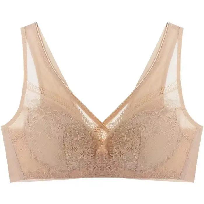 Grande taille bâton sur soutien-gorge B C tasse Sexy dentelle soutien-gorge pour femmes grande taille couverture complète mode noir Lingerie sous-vêtements M L LL 3L 4L 5L