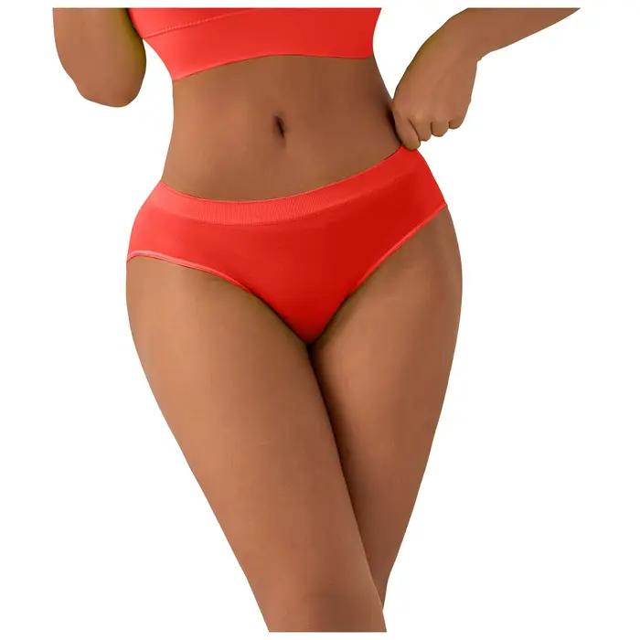 Lingerie Sexy pour femmes, couleur unie, culotte délicate Ultra-fine, taille basse, sous-vêtements respirants, pur désir, culotte sans couture