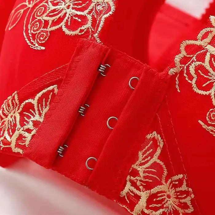 Soutien-gorge en dentelle pour femmes âgées d'âge moyen, garniture jacquard, soutien-gorge réglable léger pour maman